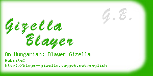 gizella blayer business card